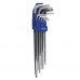 JOGO DE CHAVE TORX EXTRA LONGA T10 A T50 COM 9 PCS BRASFORT