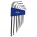 JOGO DE CHAVE ALLEN ABAULADA LONGA 1,5 A 10MM 9PCS BRASFORT. RF 7830