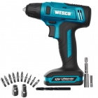 FURADEIRA E PARAFUSADEIRA A BATERIA BIVOLT COM CARREGADOR E ACESSÓRIOS 12V 3/8 WS2555K WESCO